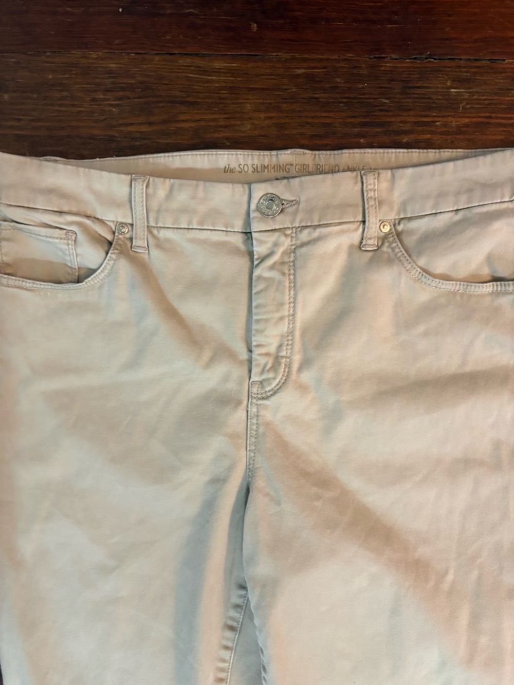 Chicos so slimming girlfriend ankle khaki pants jeans size 12 - Picture 3 of 5